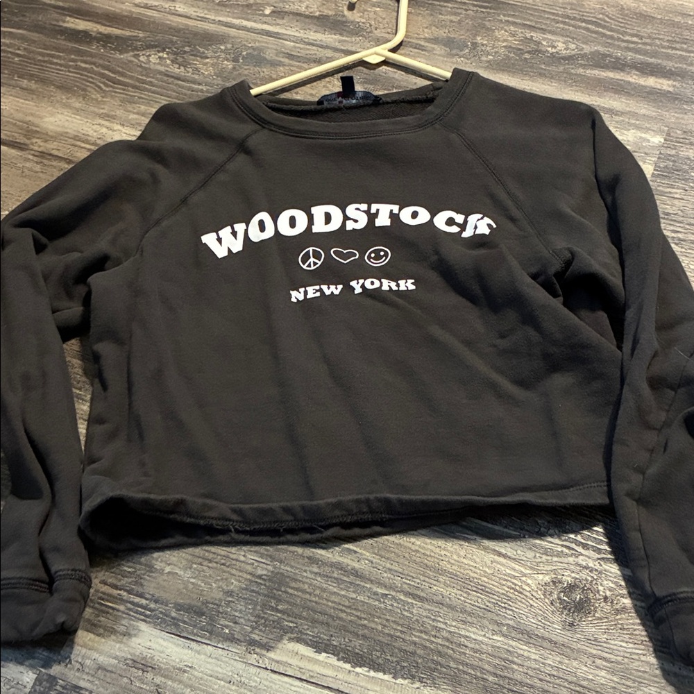 One Clothing Woodstock Black Crew Neck Sweater